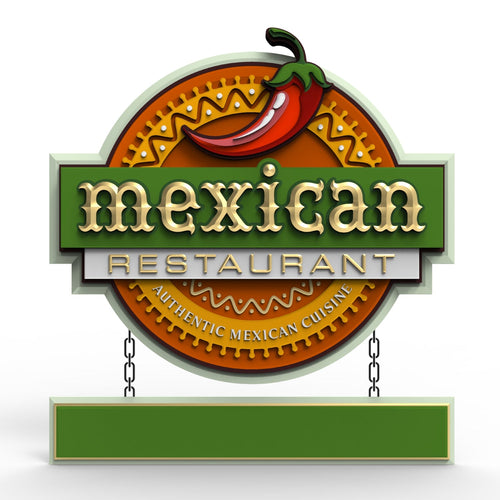 Choose a Template Carved Sign for Mexican Restaurants